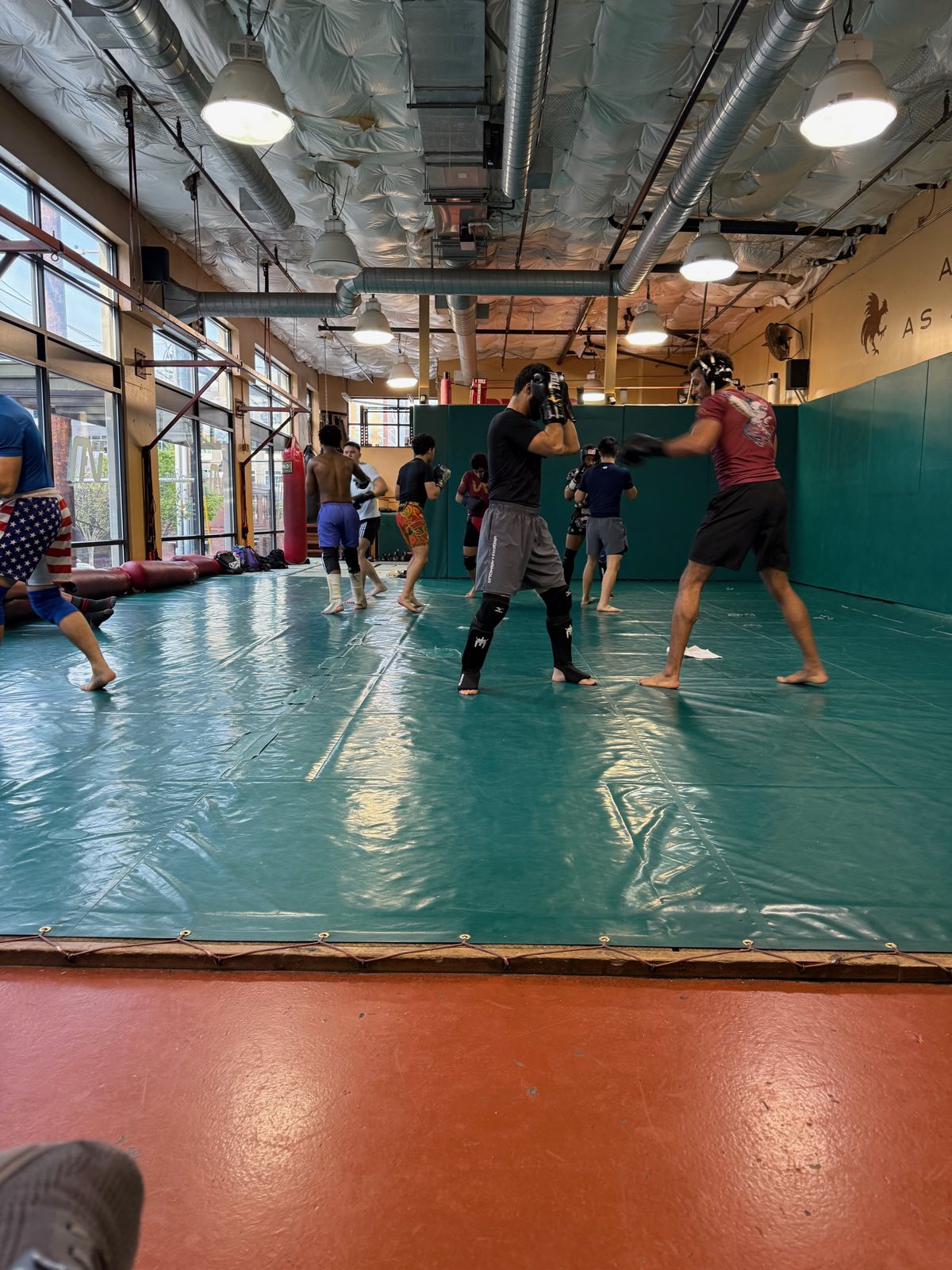 Athletes training at one of the partner gyms Roll Ready PT visits